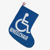Gehandicapte rolstoel grote kerstsok (Voorkant (Hangend))
