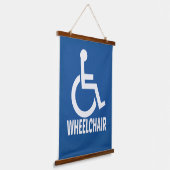 Gehandicapte rolstoel hangend wandkleed (Gebogen)