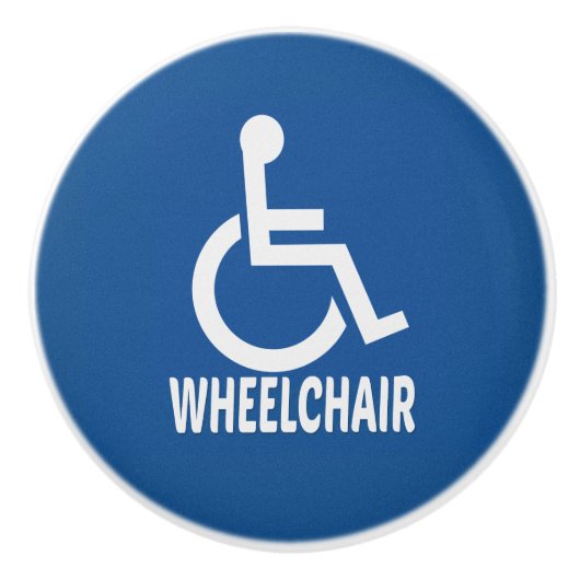 Gehandicapte rolstoel keramische knop (Voorkant)