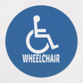Gehandicapte rolstoel labels (Design 2)