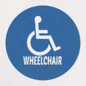 Gehandicapte rolstoel labels (Design 1)