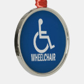 Gehandicapte rolstoel metalen ornament (Rechts)