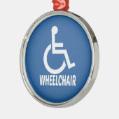 Gehandicapte rolstoel metalen ornament (Links)