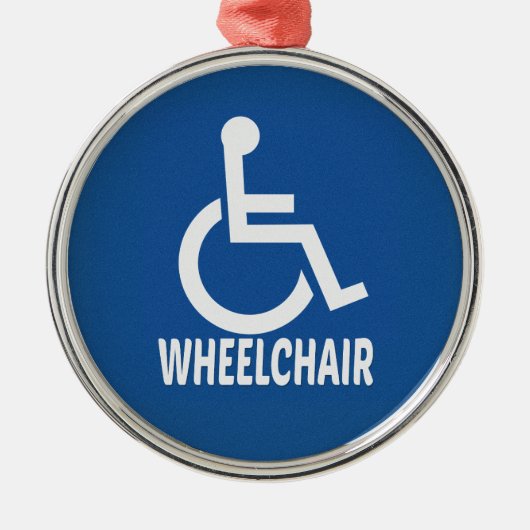 Gehandicapte rolstoel metalen ornament (Voorkant)