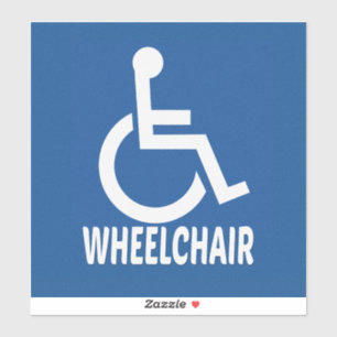 Gehandicapte rolstoel sticker