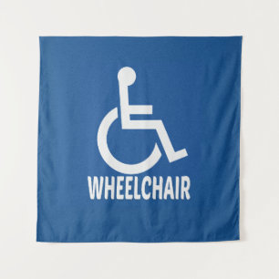 Gehandicapte rolstoel wandkleed