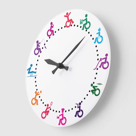 Gehandicapte Stickman met plezier! Grote Klok (Hoek)