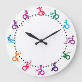 Gehandicapte Stickman met plezier! Grote Klok (Voorkant)