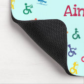 Gehandicapte Stickman met plezier! Muismat (Hoek)