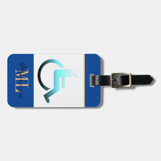 Gehandicapte symbolen en monogrammen/Bagagelabel b Bagagelabel (Voorkant horizontaal)