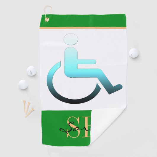 Gehandicapte symbolen en monogrammen / Golfhanddoe Golfhanddoek (Insitu)