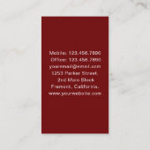 Gehandicapte thuiszorg Verpleegster Rode Hart Visitekaartje (Achterkant)