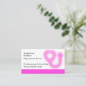 Gehandicapte thuiszorg Verpleegster Roze Stethosco Visitekaartje (Staand voorkant)