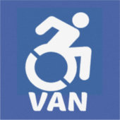 Gehandicapte Van Modern Sticker (Voorkant)