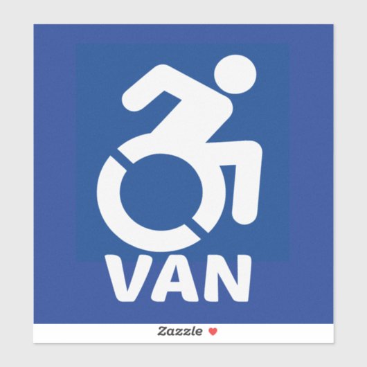 Gehandicapte Van Modern Sticker (Vel)