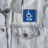 Gehandicapte Van Vierkante Button 5,1 Cm (In situ)