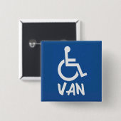 Gehandicapte Van Vierkante Button 5,1 Cm (Voorkant /achterkant)