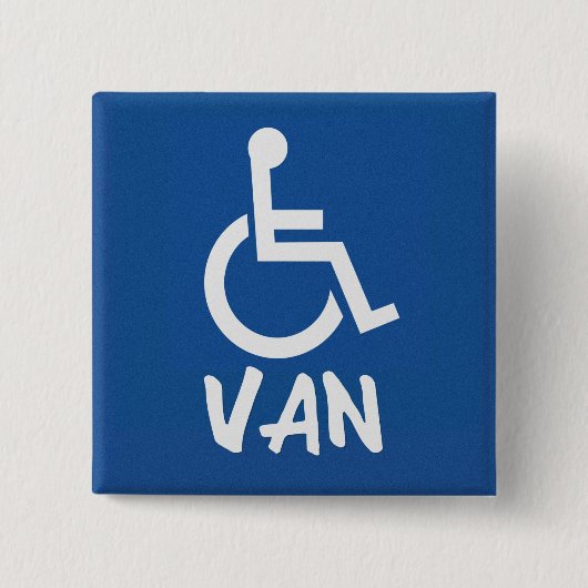 Gehandicapte Van Vierkante Button 5,1 Cm (Voorkant)