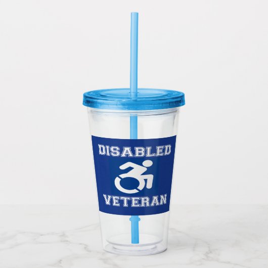 Gehandicapte veteraan acryl drinkbeker (Voorkant)