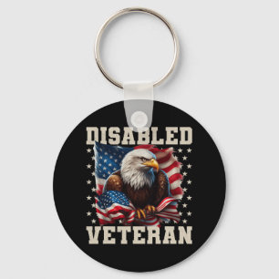 Gehandicapte veteraan Amerikaanse vlag militair so Sleutelhanger