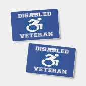 Gehandicapte veteraan badge (Voor- en achterkant)