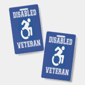Gehandicapte veteraan badge (Voor- en achterkant)