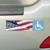 Gehandicapte veteraan. bumpersticker (Op auto)
