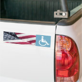 Gehandicapte veteraan. bumpersticker (Op Truck)