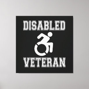 Gehandicapte veteraan canvas afdruk