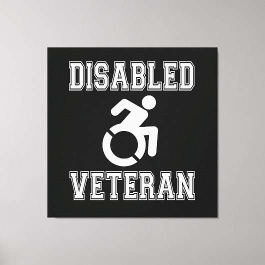 Gehandicapte veteraan canvas afdruk (Voorkant)