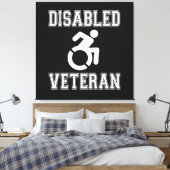 Gehandicapte veteraan canvas afdruk (Insitu (Slaapkamer))