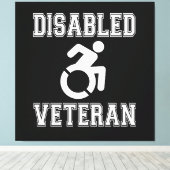 Gehandicapte veteraan canvas afdruk (Insitu (Houten vloer))