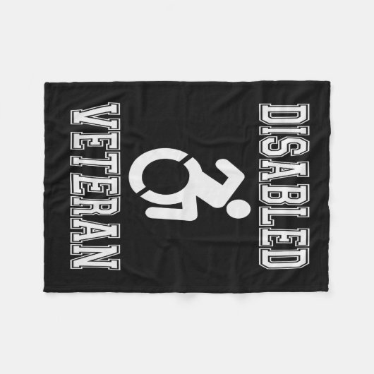 Gehandicapte veteraan fleece deken (Voorkant (Horizontaal))