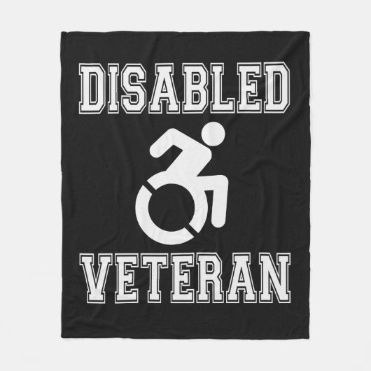 Gehandicapte veteraan fleece deken (Voorkant)