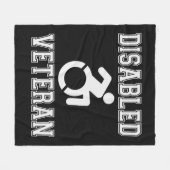 Gehandicapte veteraan fleece deken (Voorkant (Horizontaal))