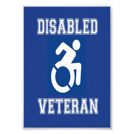 Gehandicapte veteraan foto afdruk (Voorkant)