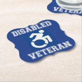 Gehandicapte veteraan kartonnen onderzetters (Gekanteld)