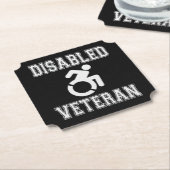 Gehandicapte veteraan kartonnen onderzetters (Gekanteld)