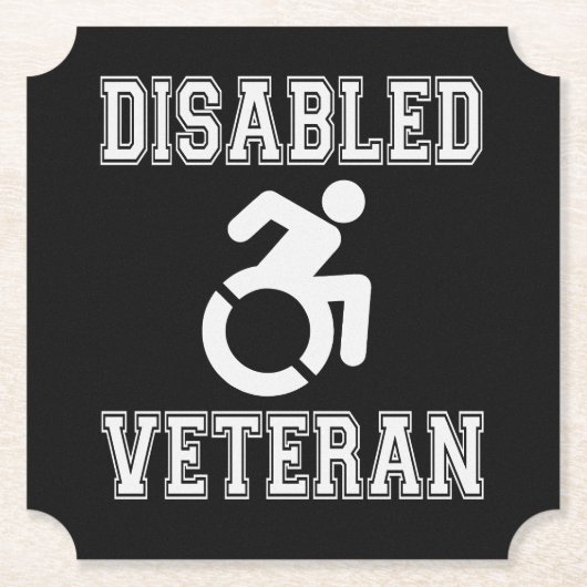 Gehandicapte veteraan kartonnen onderzetters (Voorkant)