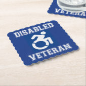 Gehandicapte veteraan kartonnen onderzetters (Gebogen)