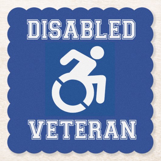 Gehandicapte veteraan kartonnen onderzetters (Voorkant)