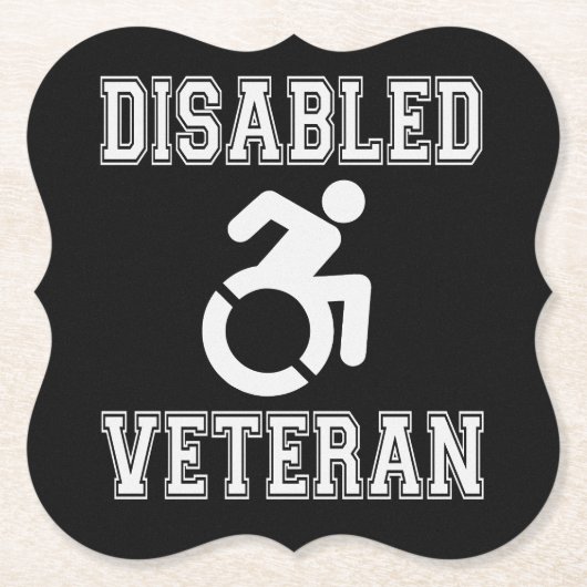 Gehandicapte veteraan kartonnen onderzetters (Voorkant)