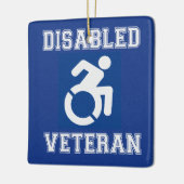 Gehandicapte veteraan keramisch ornament (Links)