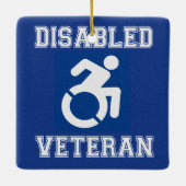 Gehandicapte veteraan keramisch ornament (Achterkant)