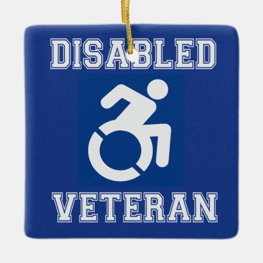 Gehandicapte veteraan keramisch ornament (Voorkant)
