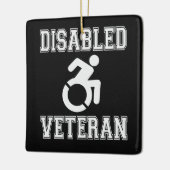 Gehandicapte veteraan keramisch ornament (Links)