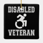 Gehandicapte veteraan keramisch ornament (Achterkant)