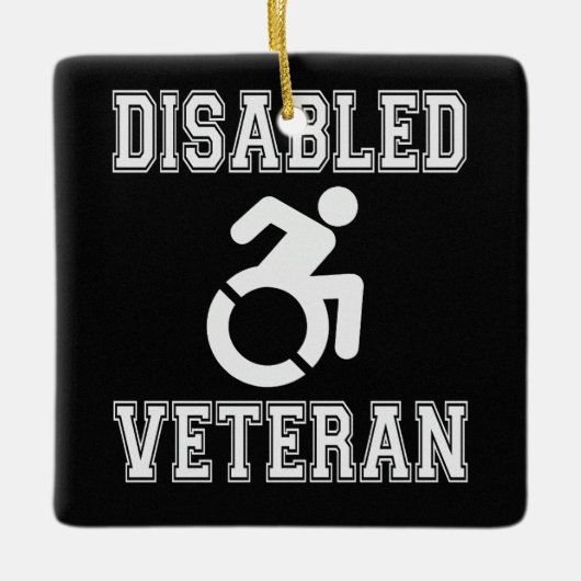 Gehandicapte veteraan keramisch ornament (Voorkant)