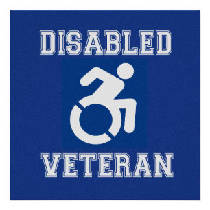 Gehandicapte veteraan perfect poster