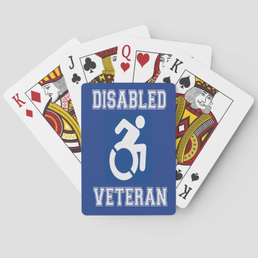 Gehandicapte veteraan pokerkaarten (Achterkant)